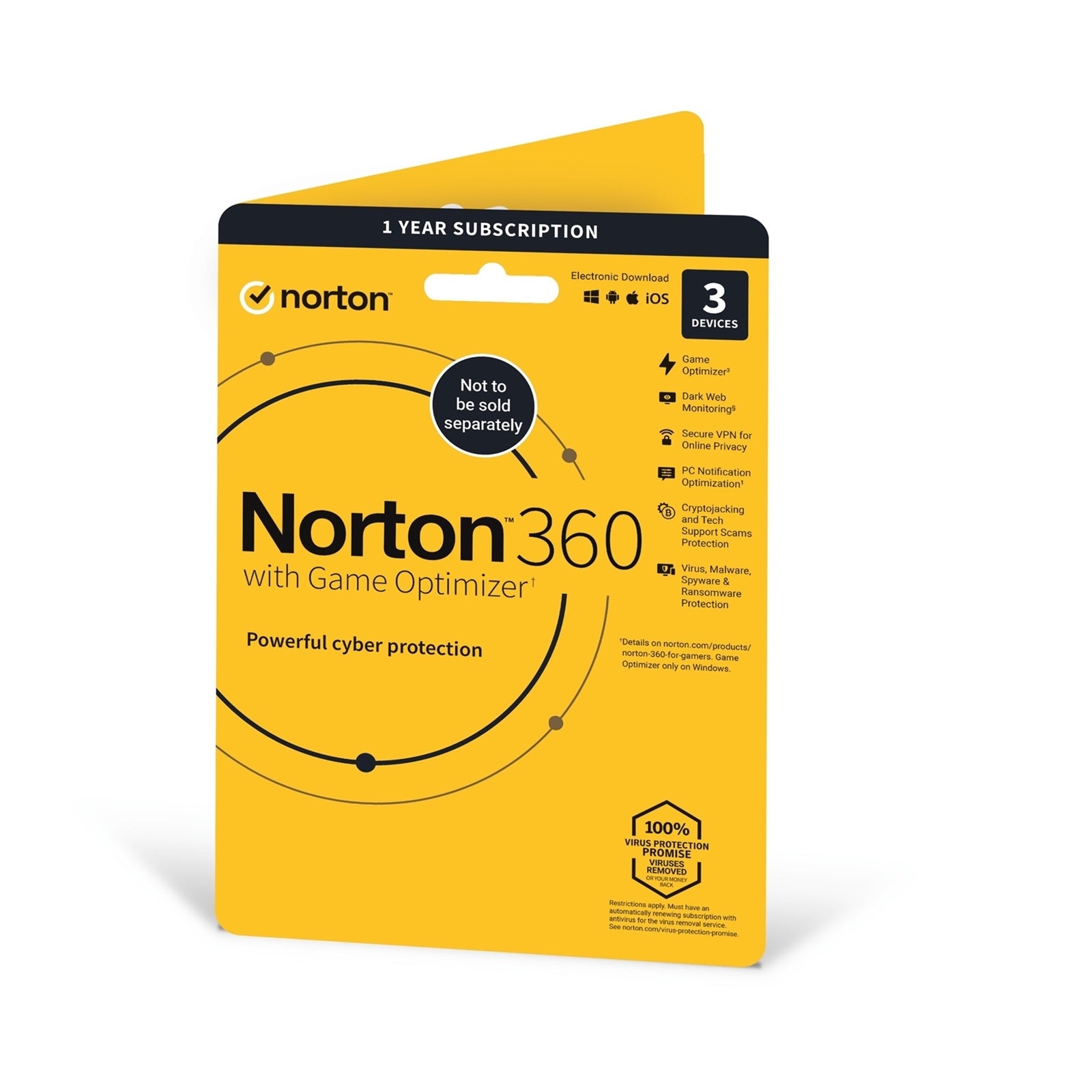 Norton 360 with Game Optimizer 2022, Antivirus for 3 Devices, 1-year subscription Includes VPN, Dark Web Monitoring, Password Manager, 50GB of Cloud Storage, PC/Mac/iOS/Android, Activation Code by email - ESD Norton 360 with Game Optimizer 2022, Antivirus for 3 Devices, 1-year subscription Includes VPN, Dark Web Monitoring, Password Manager, 50GB of Cloud Storage, PC/Mac/iOS/Android, Activation Code by email - ESD